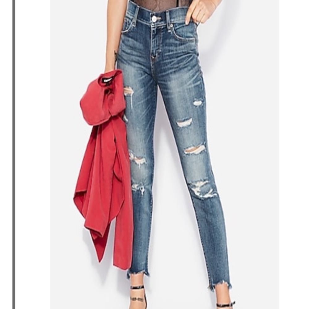 New Express Mid Rise Skinny Ankle Jeans Size 00L